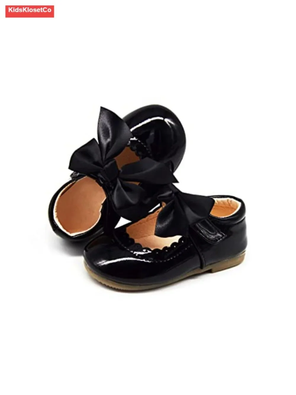 Toddler Girls Ballet Flats - Sparkle Mary Jane Dress Shoes with Hook & Loop